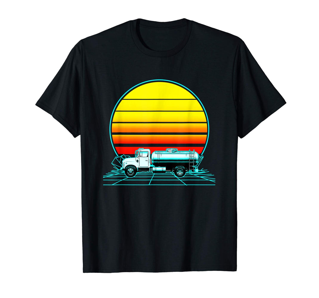 Sunset Tanker Truck T-Shirt - Minimalist Print Men Women - T-Shirt, Sweatshirt, Hoodie
