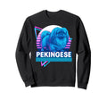 Pekingese Synthwave Aesthetic Dog Lover Sweatshirt - Unique Graphic Unisex - T-Shirt, Sweatshirt, Hoodie