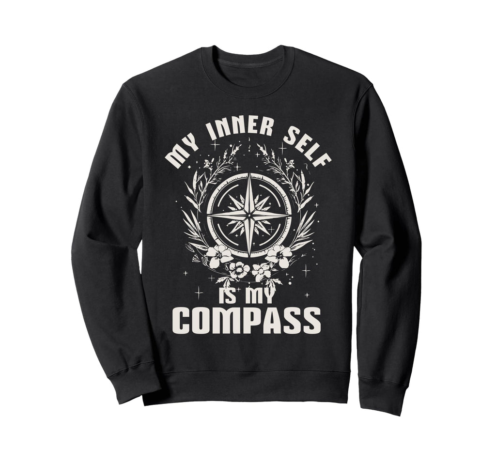 Inner Self Compass Growth Mindset Sweatshirt - Unique Graphic Men Women - T-Shirt, Sweatshirt, Hoodie