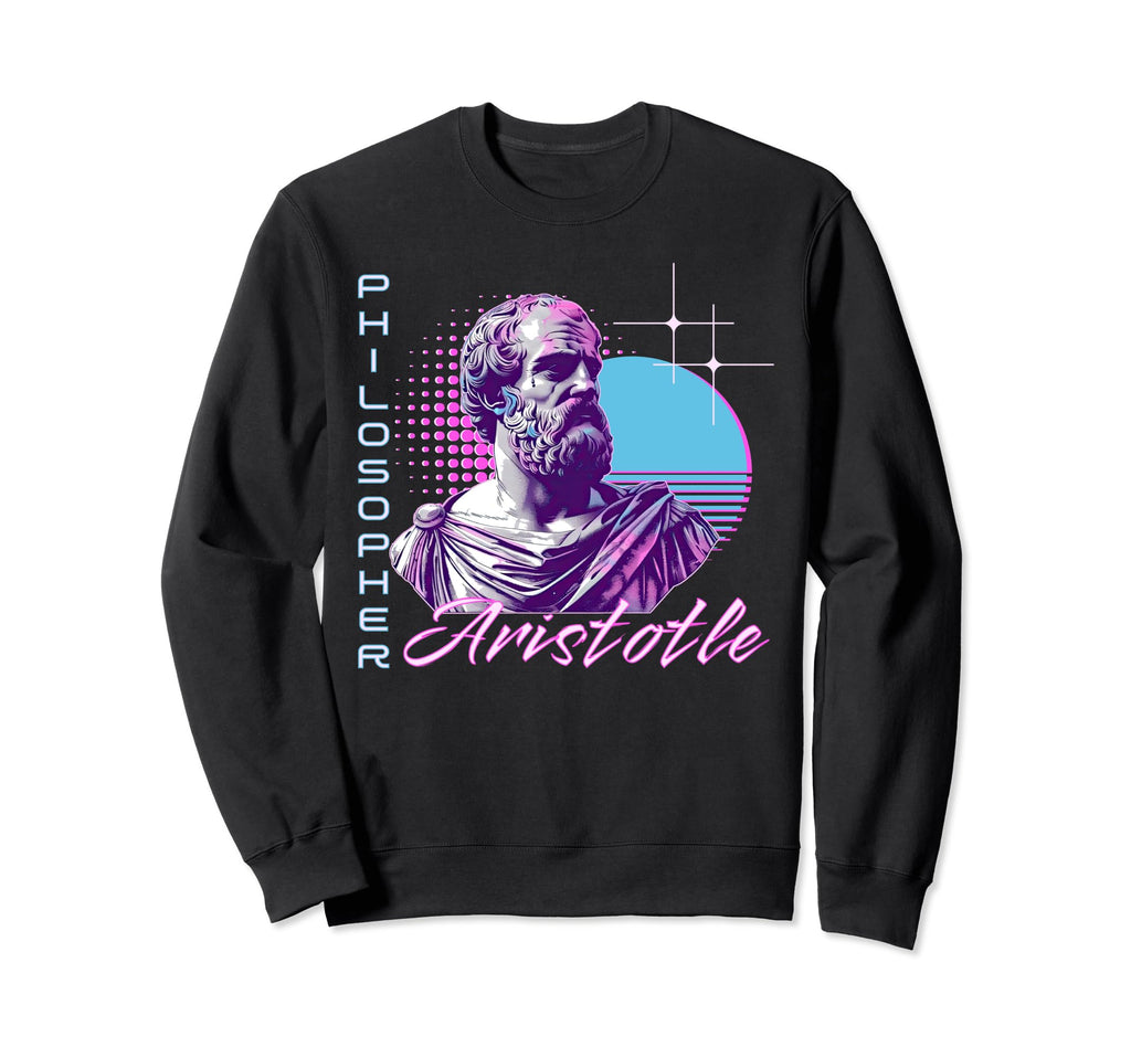 Aristotle Vaporwave Aesthetic 80S 90S Sweatshirt - Custom Art Print Unisex - T-Shirt, Sweatshirt, Hoodie