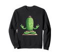 Meditation Cactus Yoga Pose Relaxing Sweatshirt - Trendy Graphic Unisex - T-Shirt, Sweatshirt, Hoodie