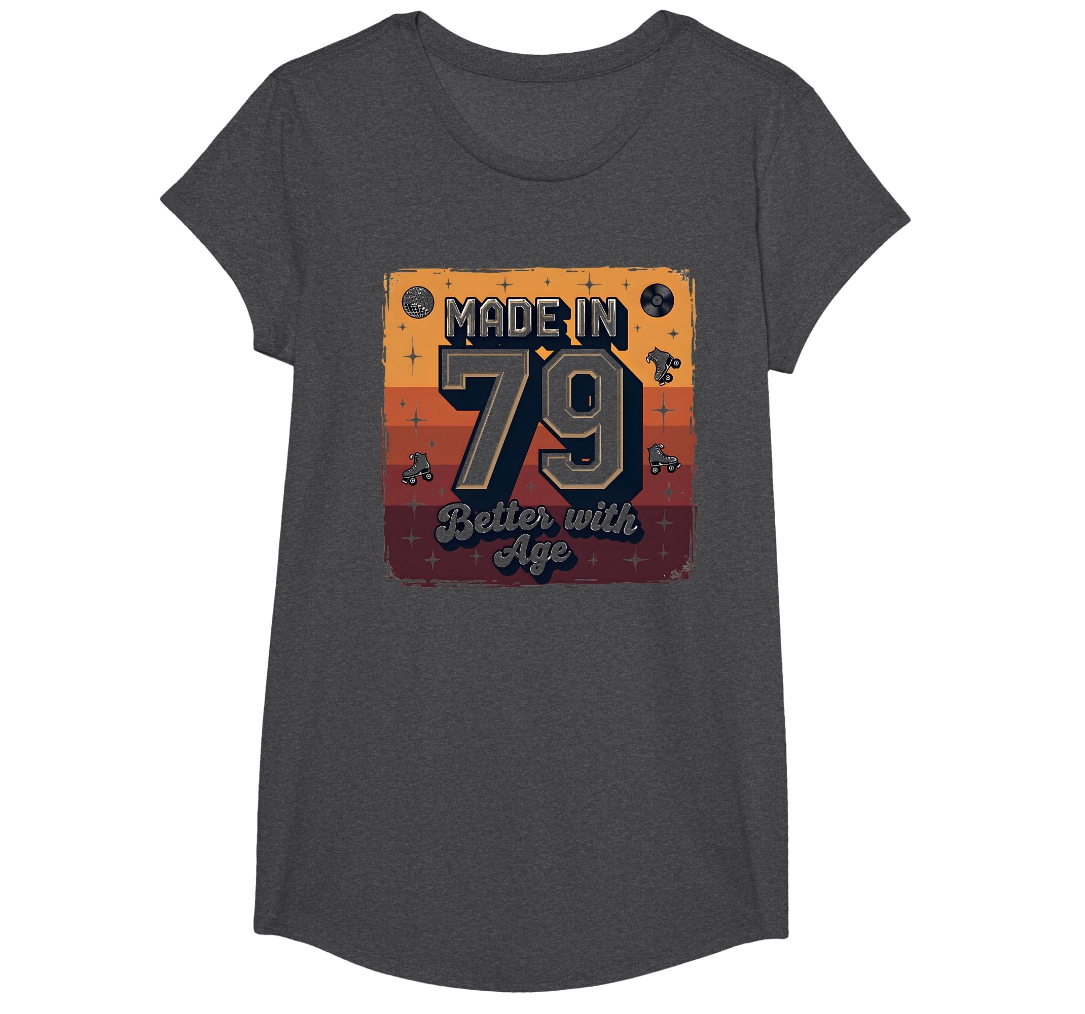 Made 79 Better Age Birthday Gift Dark T-Shirt - Trendy Graphic Unisex - T-Shirt, Sweatshirt, Hoodie
