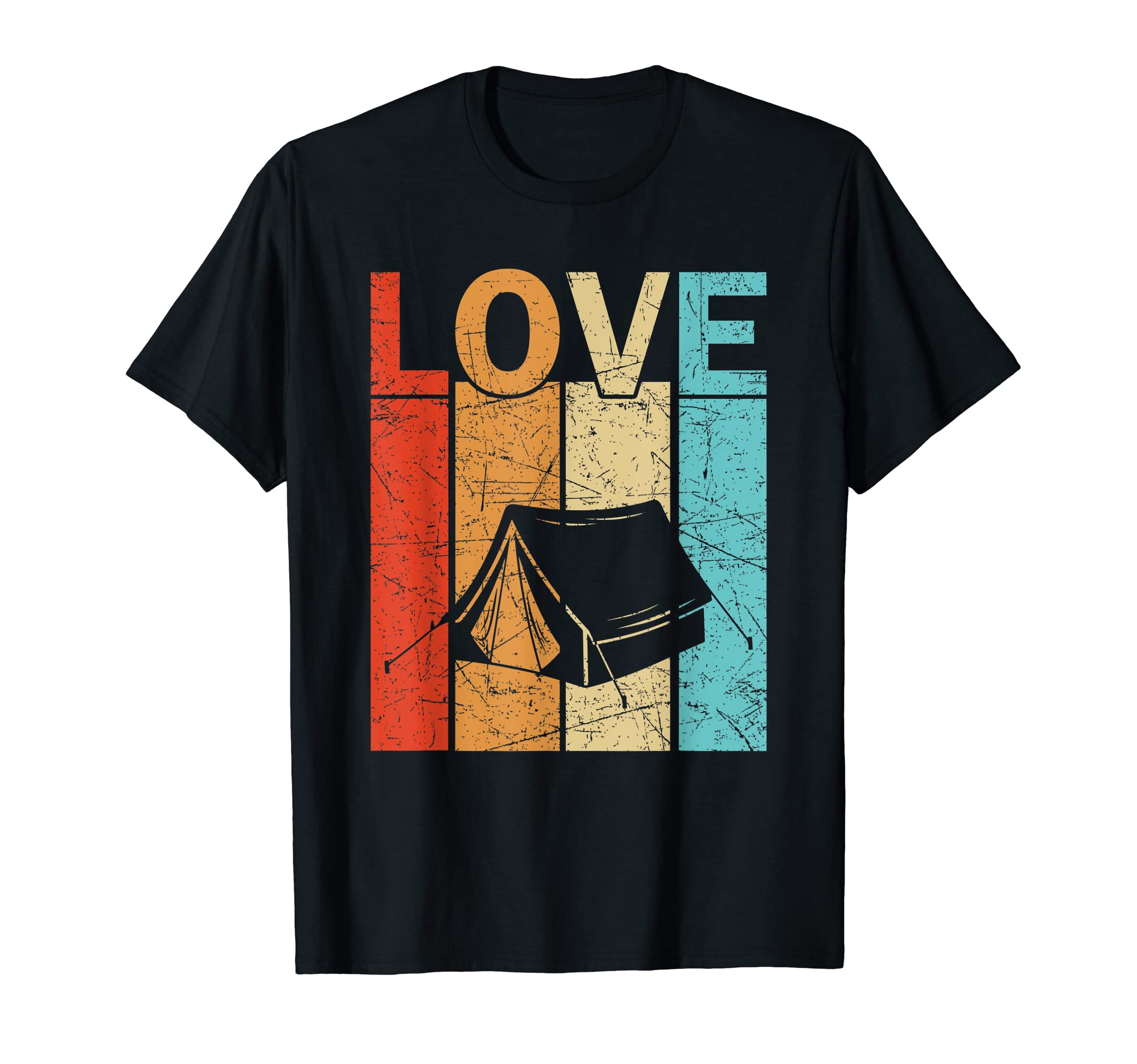 Love Camping 70S Distressed Camping T-Shirt - Unique Graphic for Adults - T-Shirt, Sweatshirt, Hoodie