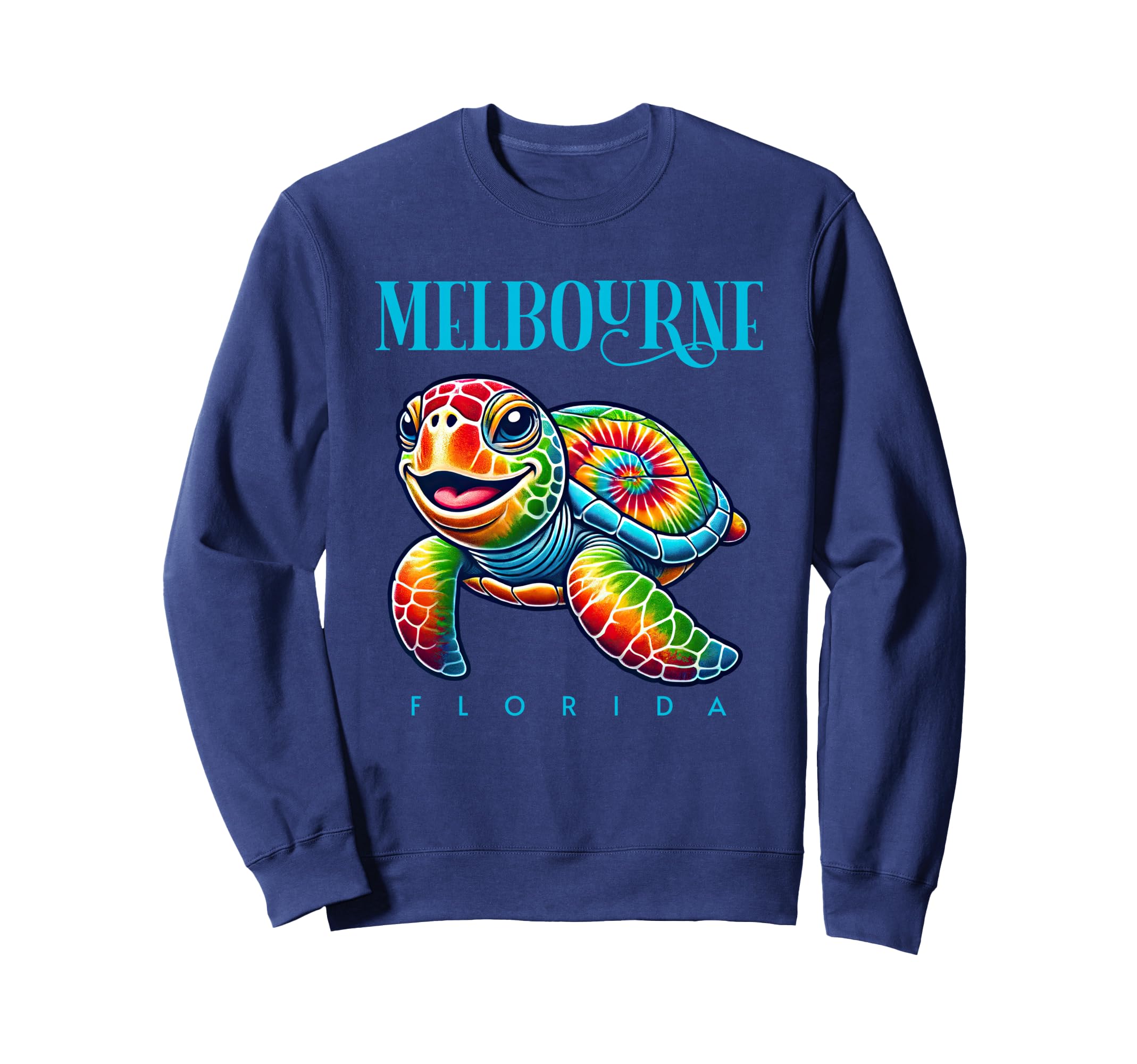 Melbourne Florida Smiling Tie Dye Sweatshirt - Fun Novelty Design Unisex - T-Shirt, Sweatshirt, Hoodie