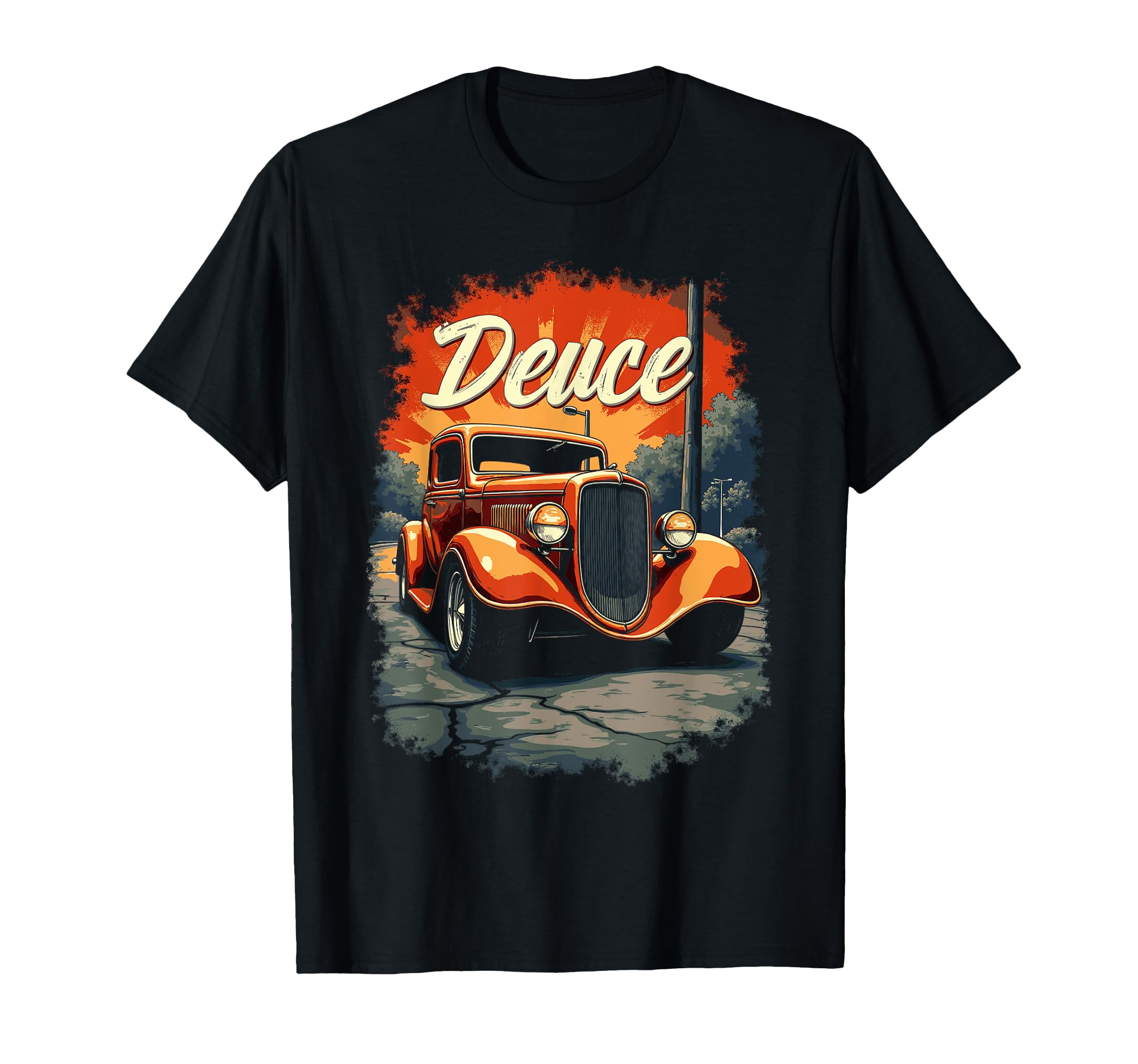 1932 American 3 Window Deuce Coupe Hot Rod T-Shirt - Novelty Apparel Unisex - T-Shirt, Sweatshirt, Hoodie