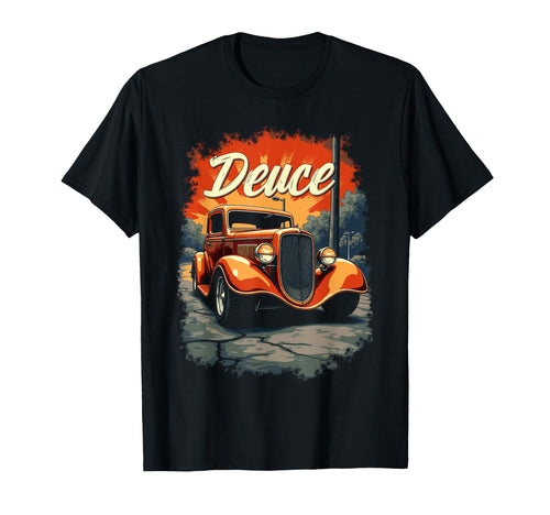 1932 American 3 Window Deuce Coupe Hot Rod T-Shirt - Novelty Apparel Unisex - T-Shirt, Sweatshirt, Hoodie