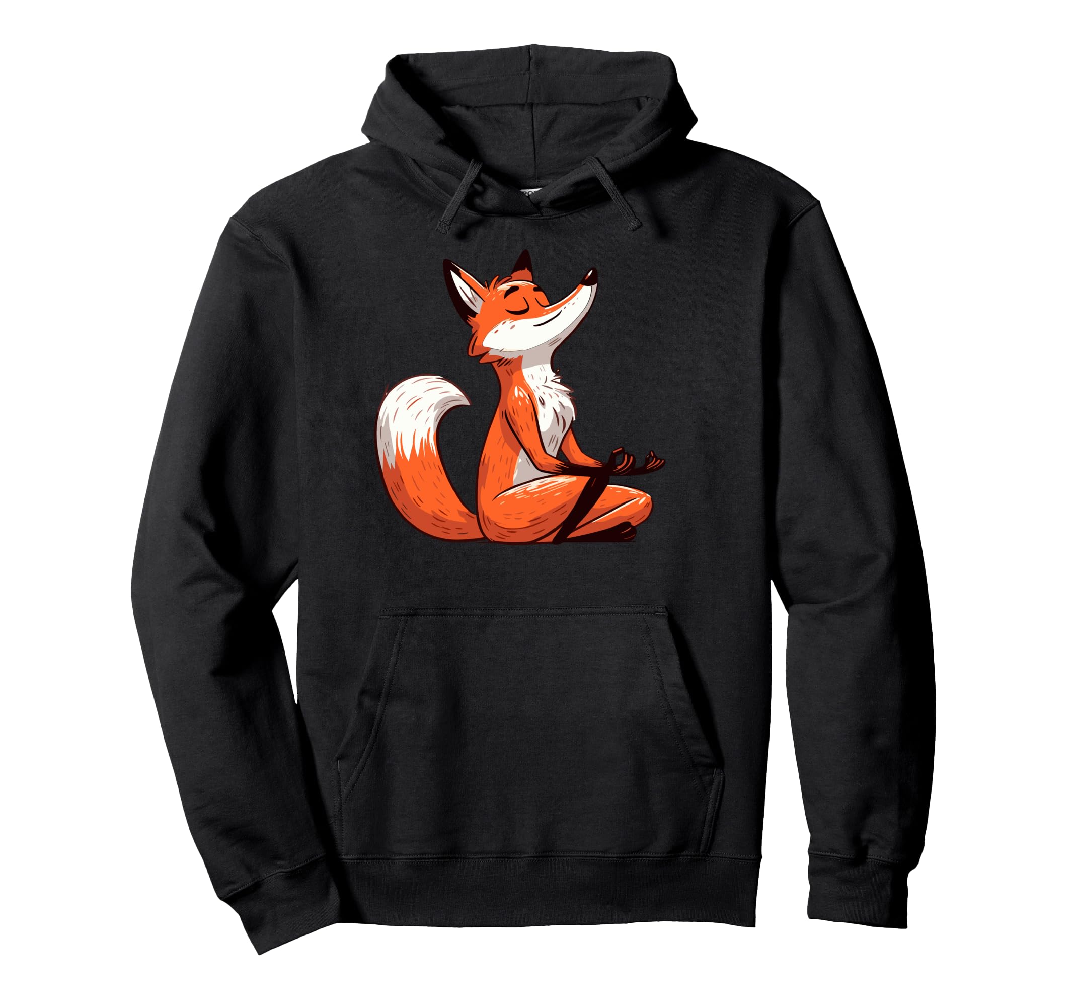 Meditation Fox Yoga Pose Relaxing Animal Hoodie - Minimalist Print Unisex - T-Shirt, Sweatshirt, Hoodie