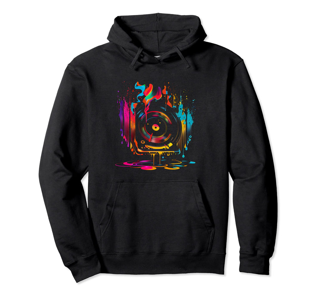 Vinyl Record 80S 90S Hoodie - Casual Everyday Wear for Adults - T-Shirt, Sweatshirt, Hoodie