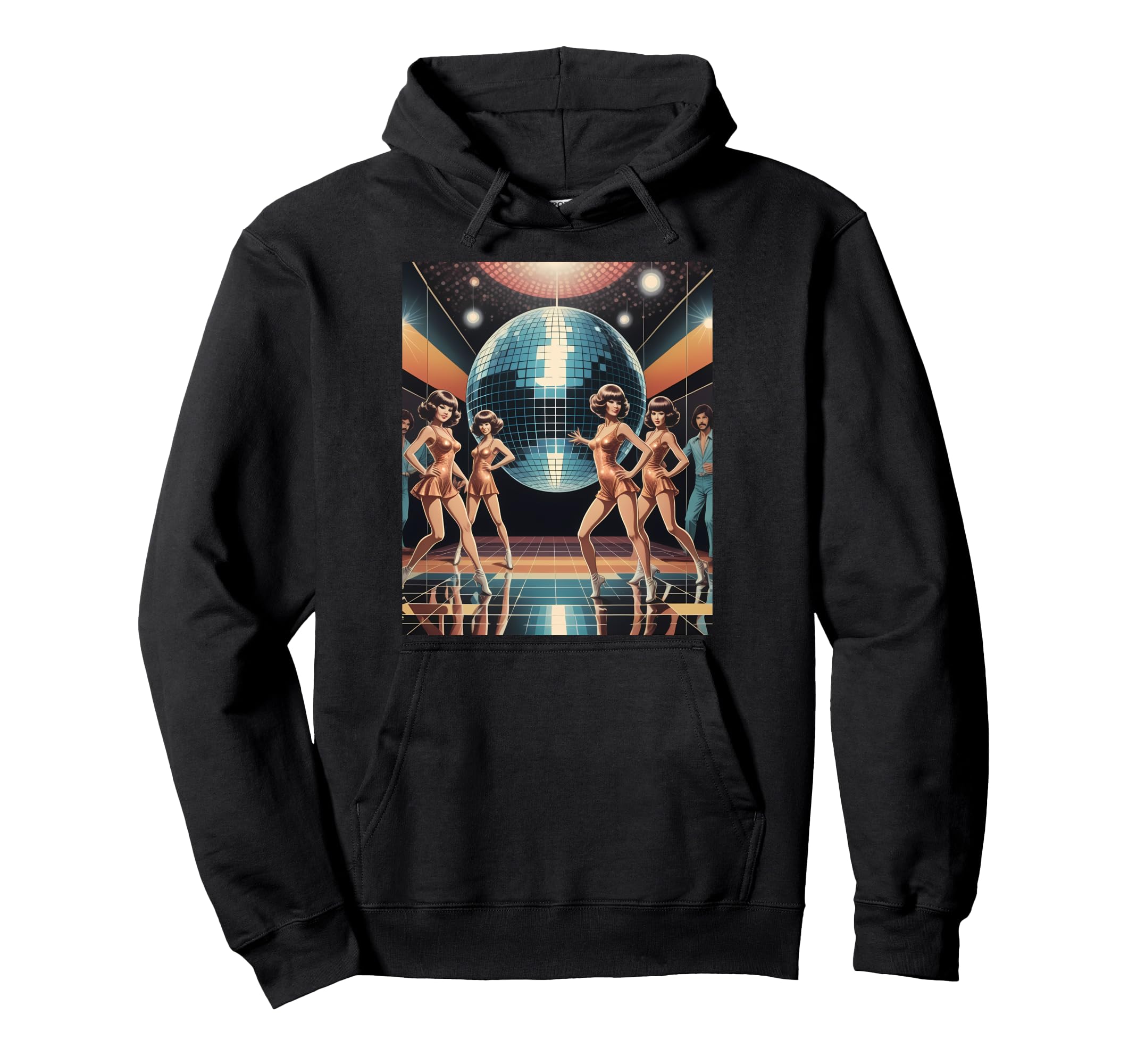 Disco Ball Party Aesthetic 80S Hoodie - Novelty Apparel for Adults - T-Shirt, Sweatshirt, Hoodie