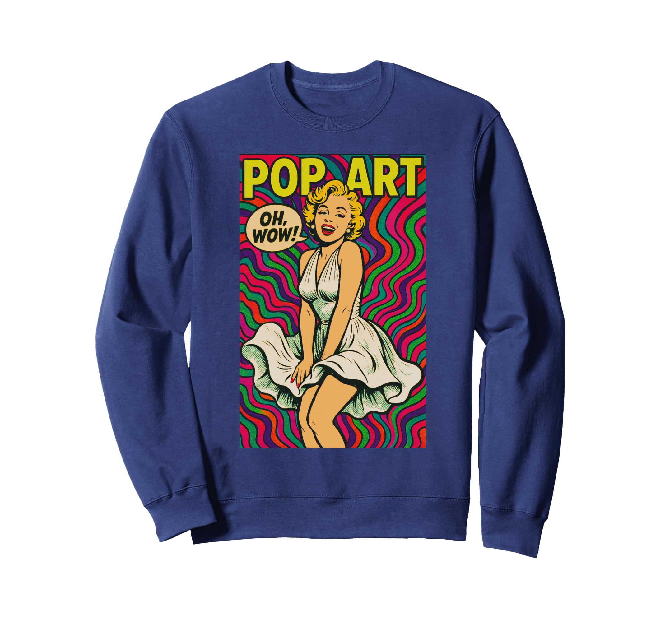 Pop Art Blonde Icon Psychedelic Sweatshirt - Fun Novelty Design Men Women - T-Shirt, Sweatshirt, Hoodie