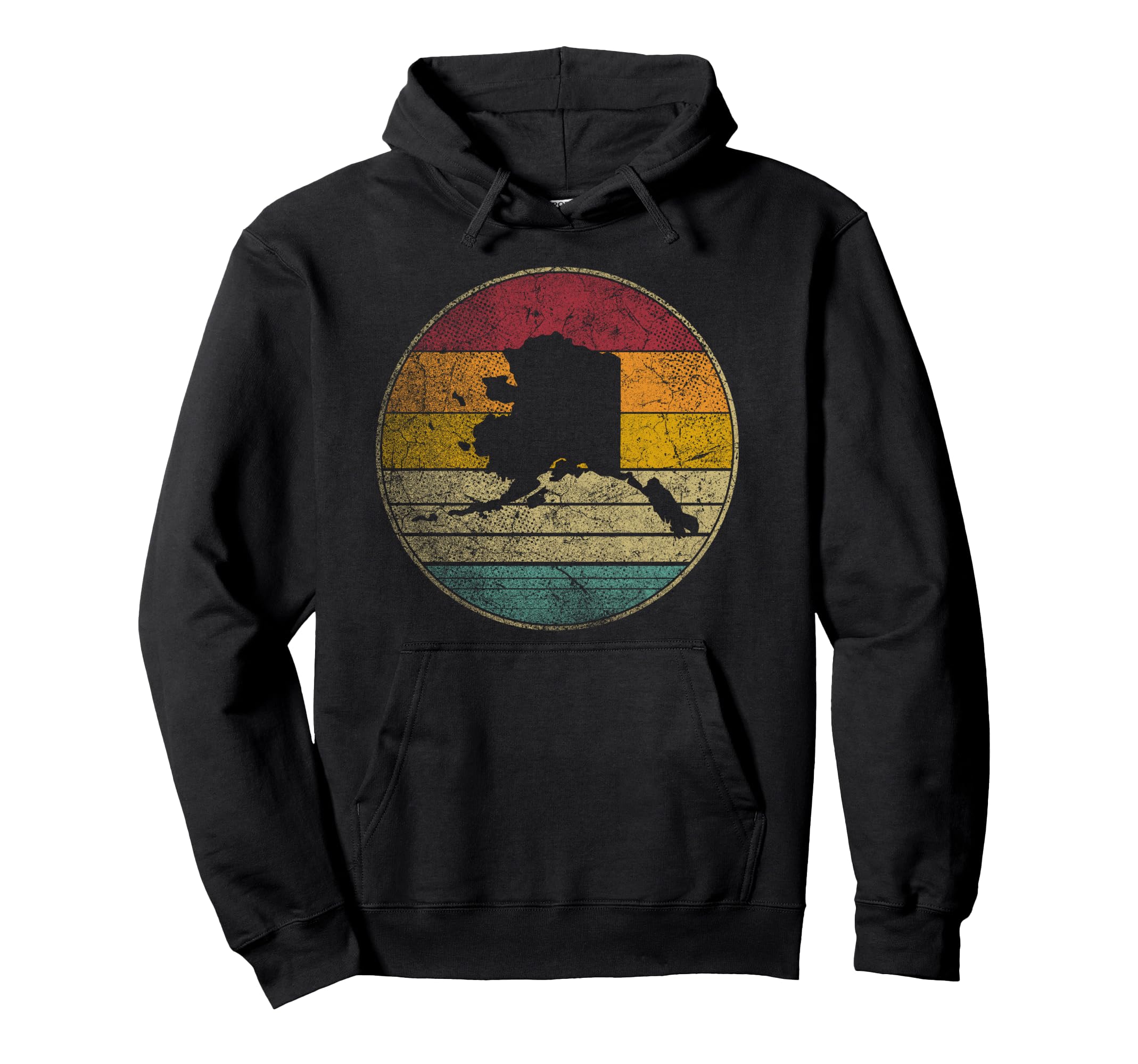 Alaska Distressed 70S 80S Novelty Gift Hoodie - Novelty Apparel Men Women - T-Shirt, Sweatshirt, Hoodie