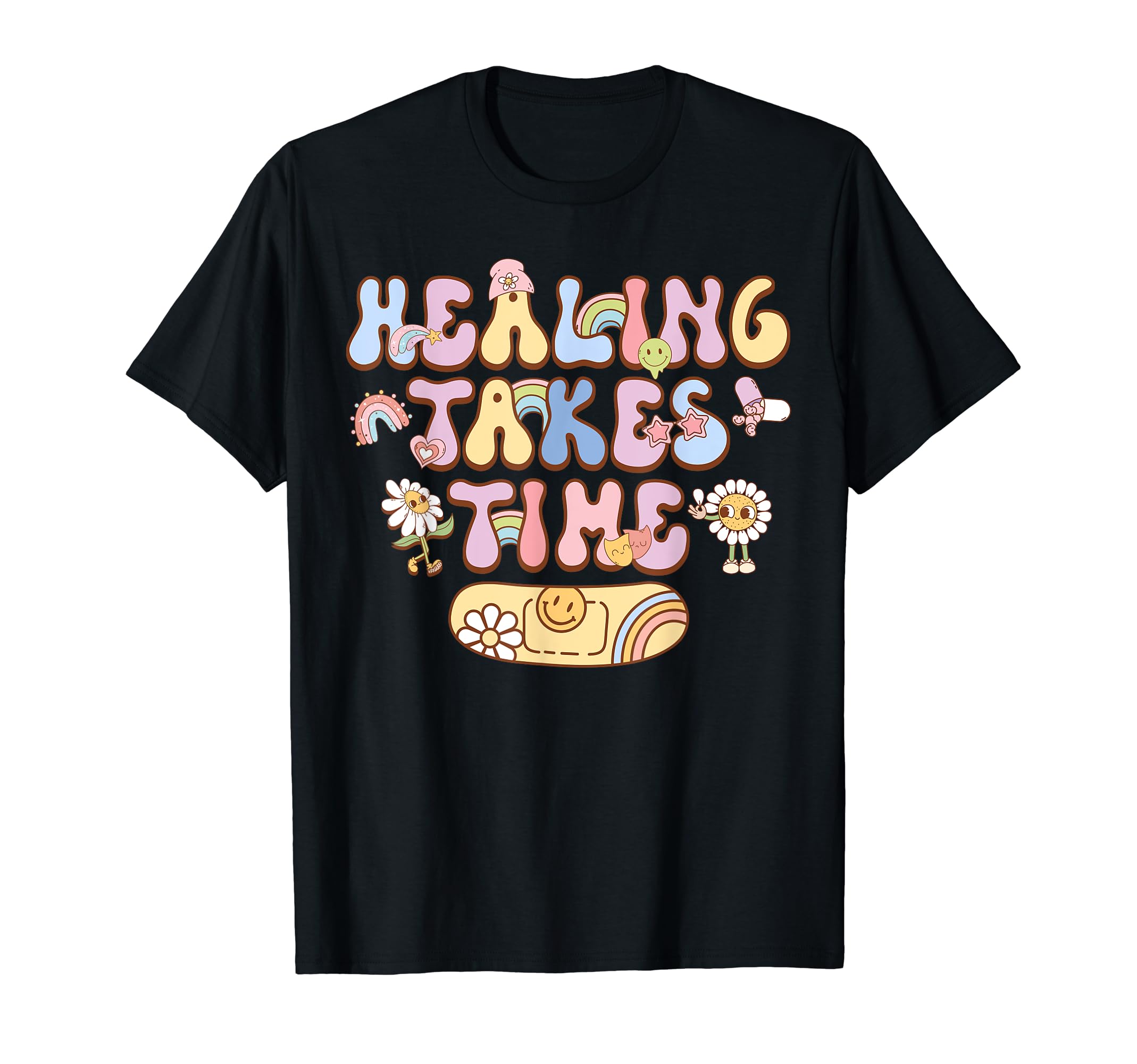Healing Takes Time Mental Health T-Shirt - Custom Art Print Men Women - T-Shirt, Sweatshirt, Hoodie
