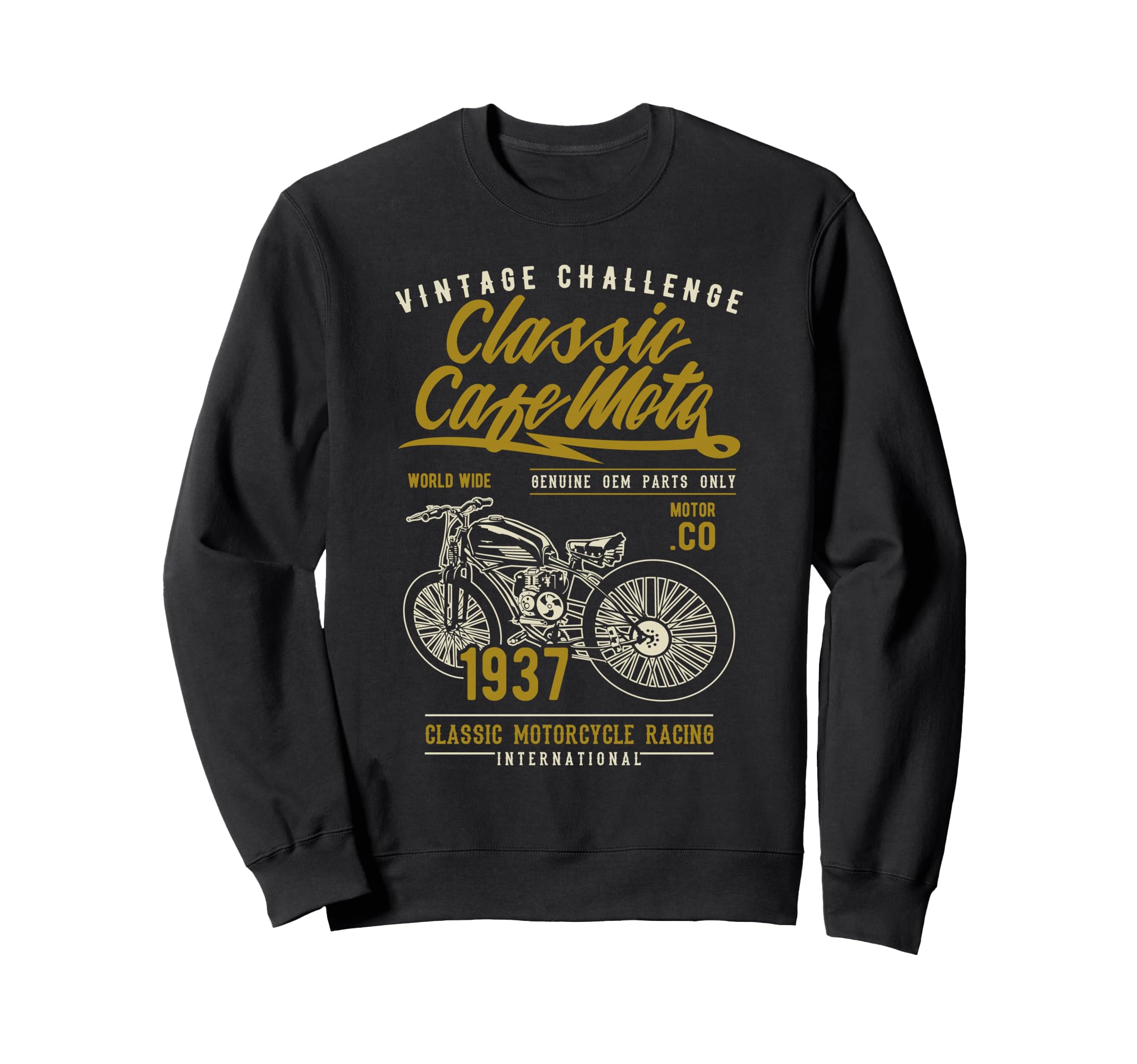 Cafe Racer Motorcycle Sweatshirt - Unique Graphic Men Women - T-Shirt, Sweatshirt, Hoodie