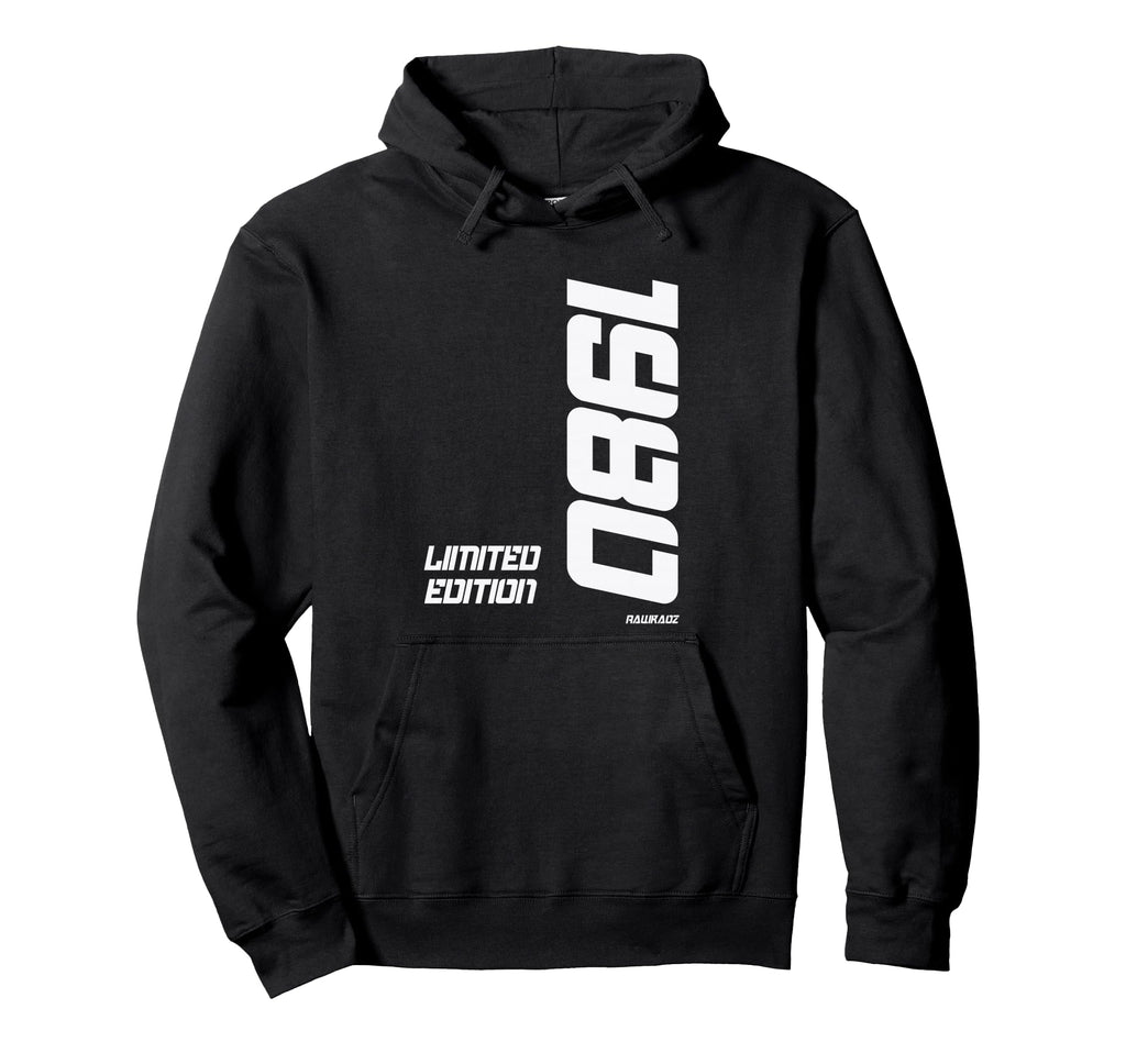 1980 Bold Typography Hoodie - Fun Novelty Design Men Women - T-Shirt, Sweatshirt, Hoodie