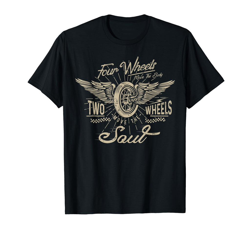 Two Wheels Move Soul Motorcycle T-Shirt - Aesthetic Graphic for Adults - T-Shirt, Sweatshirt, Hoodie