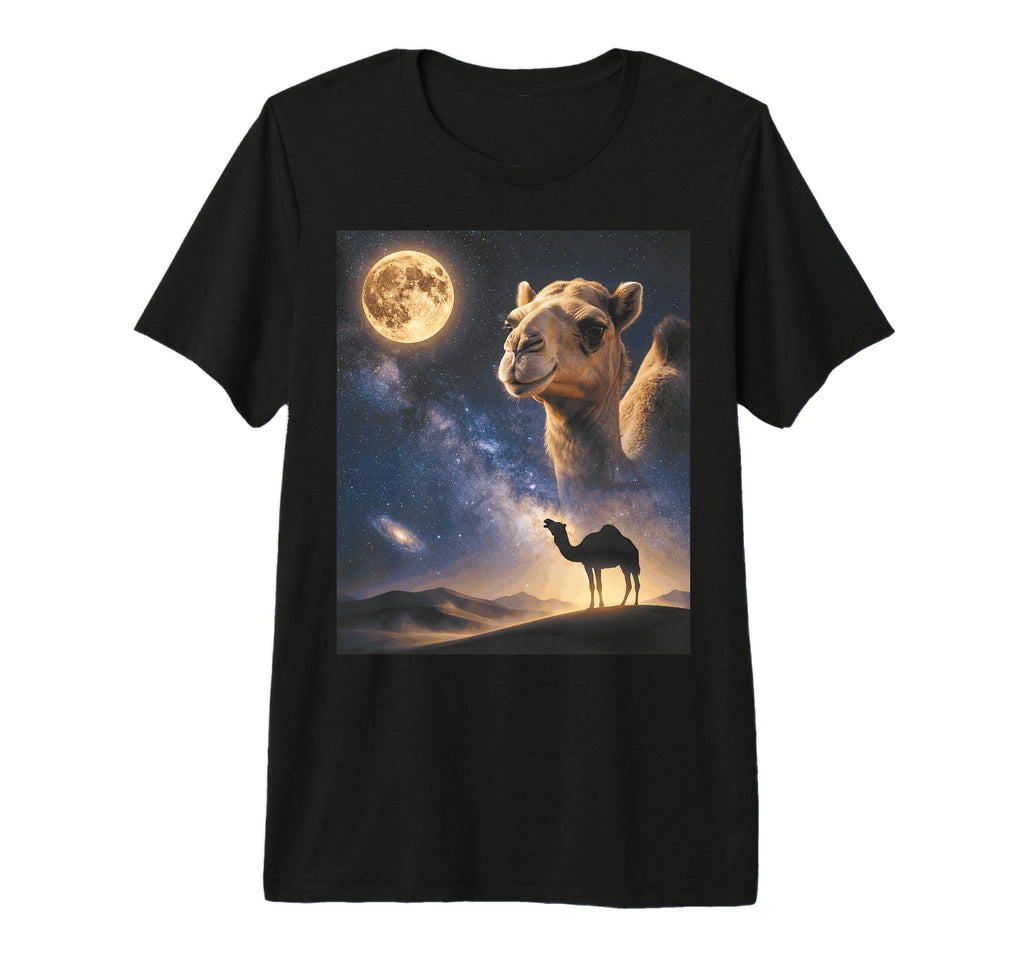 Howling Camel Full Moon Starry Night 90S T-Shirt - Trendy Graphic Unisex - T-Shirt, Sweatshirt, Hoodie