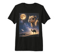 Howling Camel Full Moon Starry Night 90S T-Shirt - Trendy Graphic Unisex - T-Shirt, Sweatshirt, Hoodie