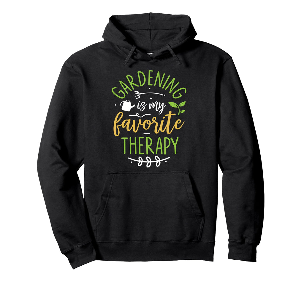 Gardening My Favorite Therapy Plant Lover Hoodie - Custom Art Print Unisex - T-Shirt, Sweatshirt, Hoodie