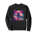 Synthwave Astronaut Beach 80S Sweatshirt - Graphic Print for Adults - T-Shirt, Sweatshirt, Hoodie