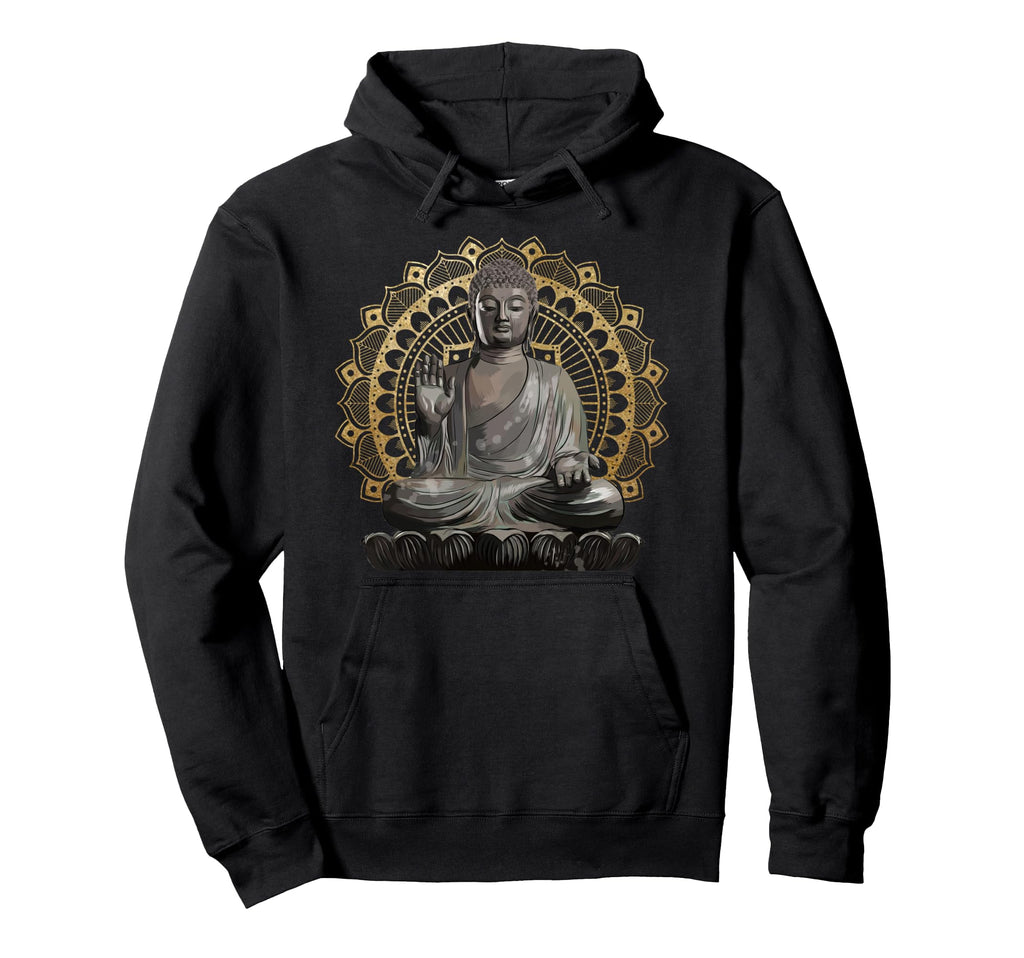 Buddha Mandala Buddhist Mindfulness Hoodie - Unique Graphic for Adults - T-Shirt, Sweatshirt, Hoodie