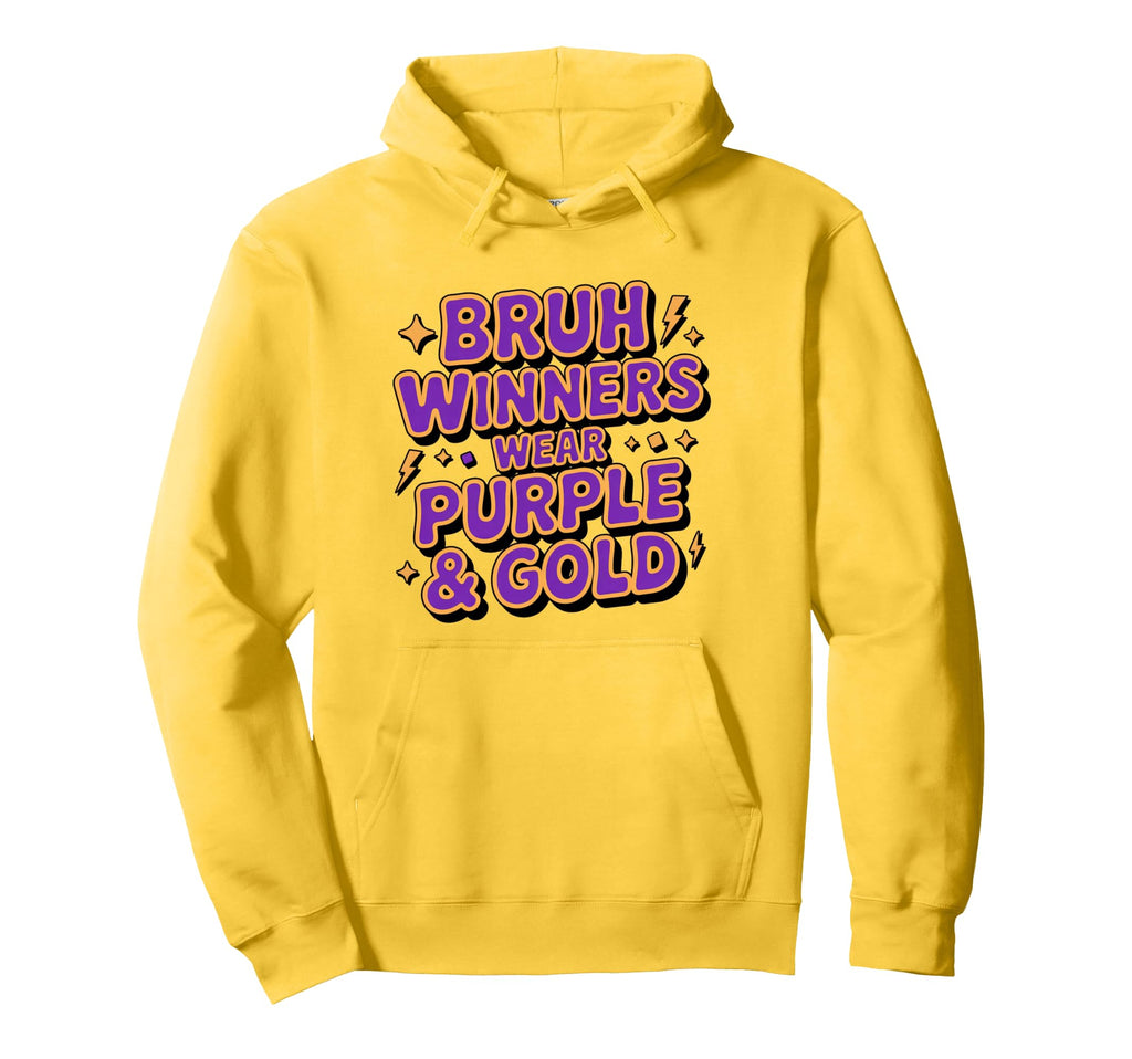 Bruh Winners Wear Purple Gold Summer Hoodie - Aesthetic Graphic Unisex - T-Shirt, Sweatshirt, Hoodie