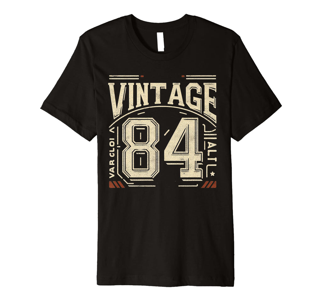 1984 Birthday 84 Born 1984 Typography T-Shirt - Unique Graphic Unisex - T-Shirt, Sweatshirt, Hoodie