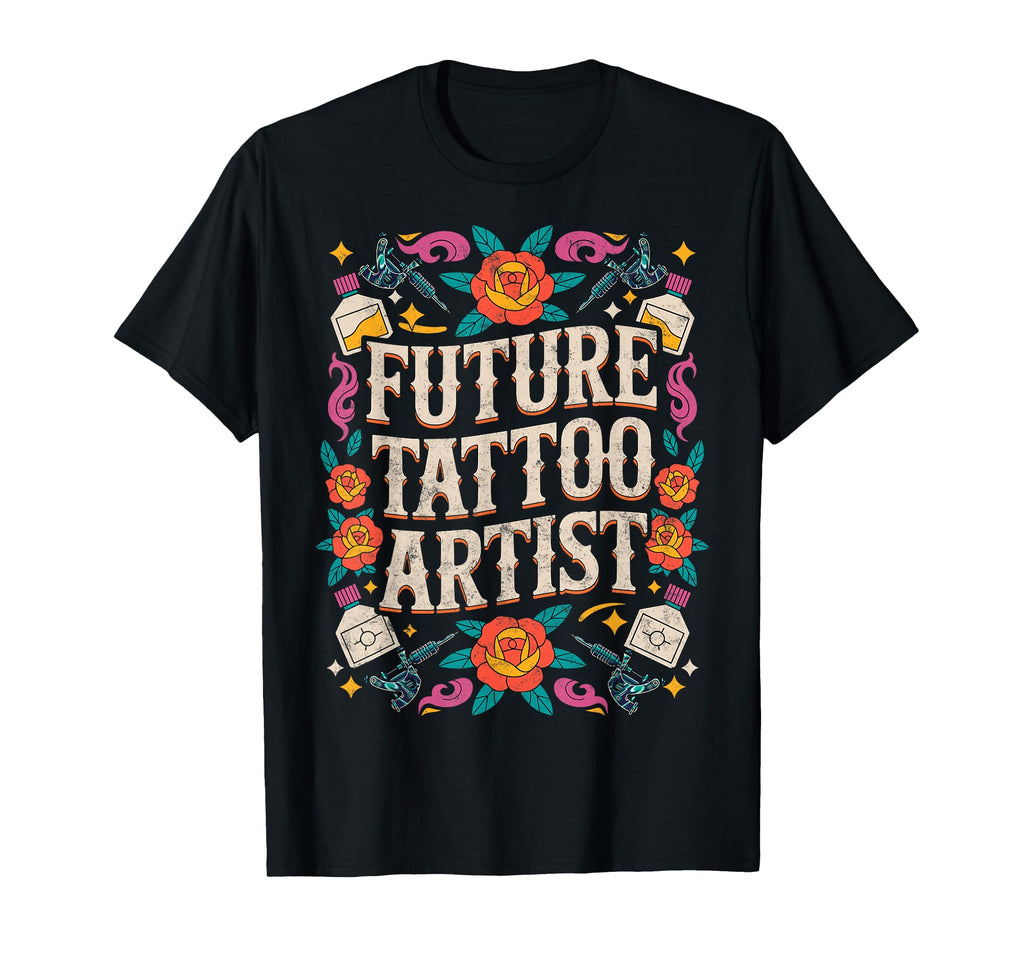 Future American Tattoo Artist Inked T-Shirt - Minimalist Print Men Women - T-Shirt, Sweatshirt, Hoodie