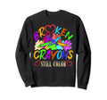 Broken Crayons Still Color Mental Sweatshirt - Aesthetic Graphic Unisex - T-Shirt, Sweatshirt, Hoodie