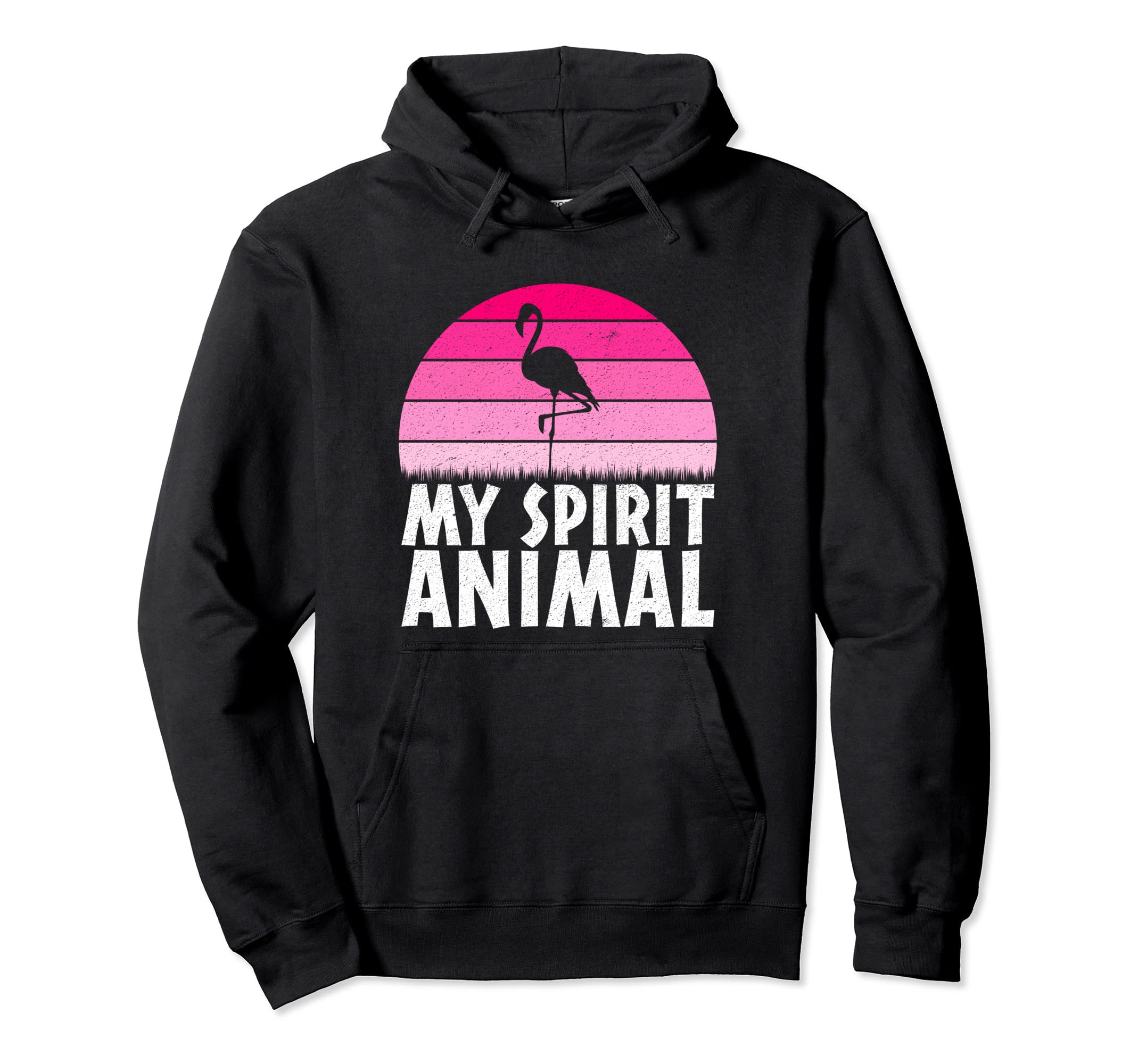 Flamingo Spirit Animal Sunset Hoodie - Fun Novelty Design for Adults - T-Shirt, Sweatshirt, Hoodie