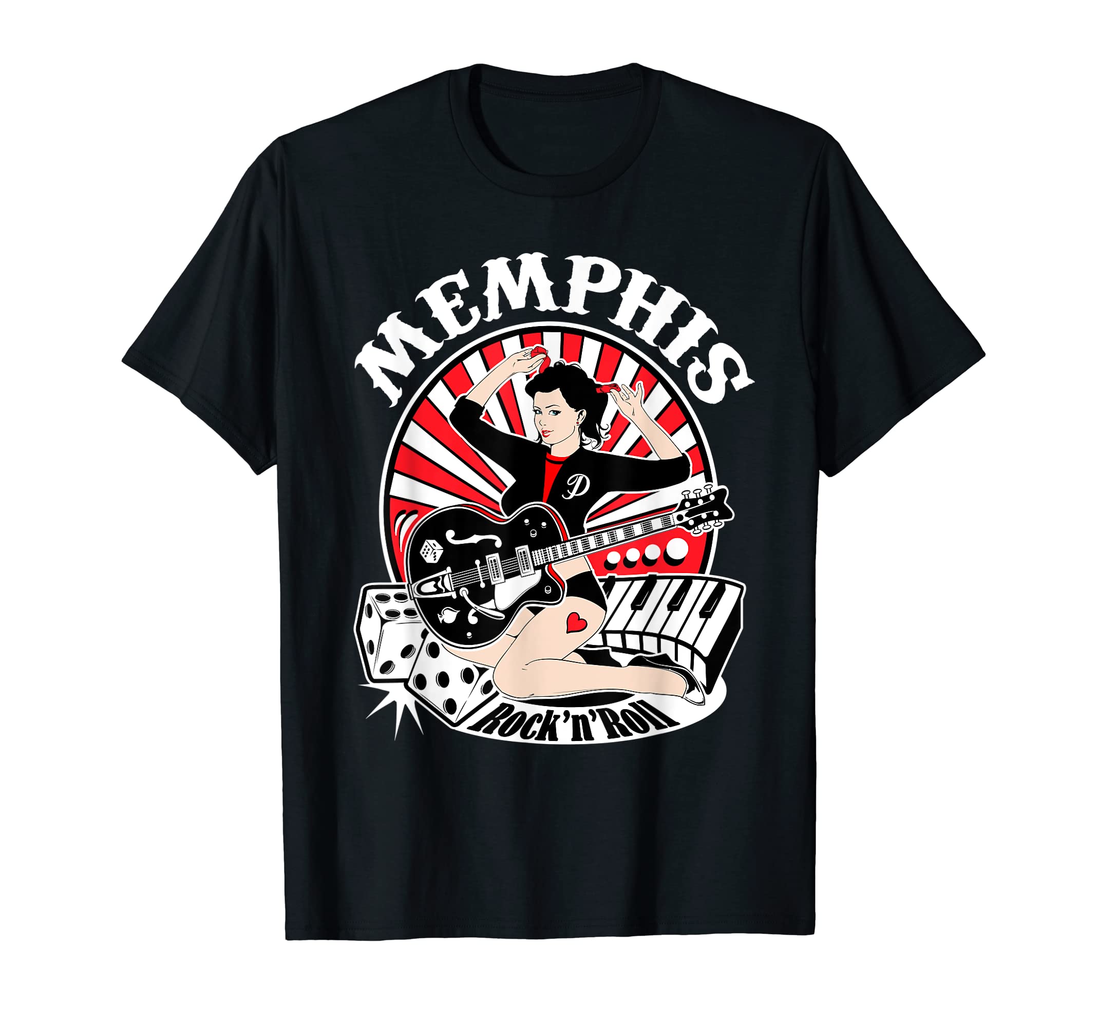 Rockabilly Pin Up 50S Sock Hop Rocker T-Shirt - Custom Art Print Men Women - T-Shirt, Sweatshirt, Hoodie