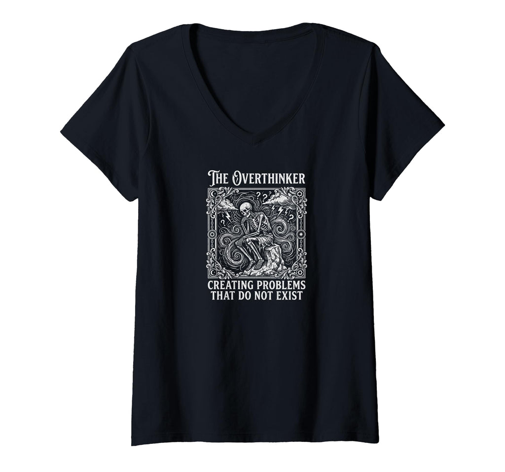 Womens Funny Overthinker Creating T-Shirt - Minimalist Print Men Women - T-Shirt, Sweatshirt, Hoodie
