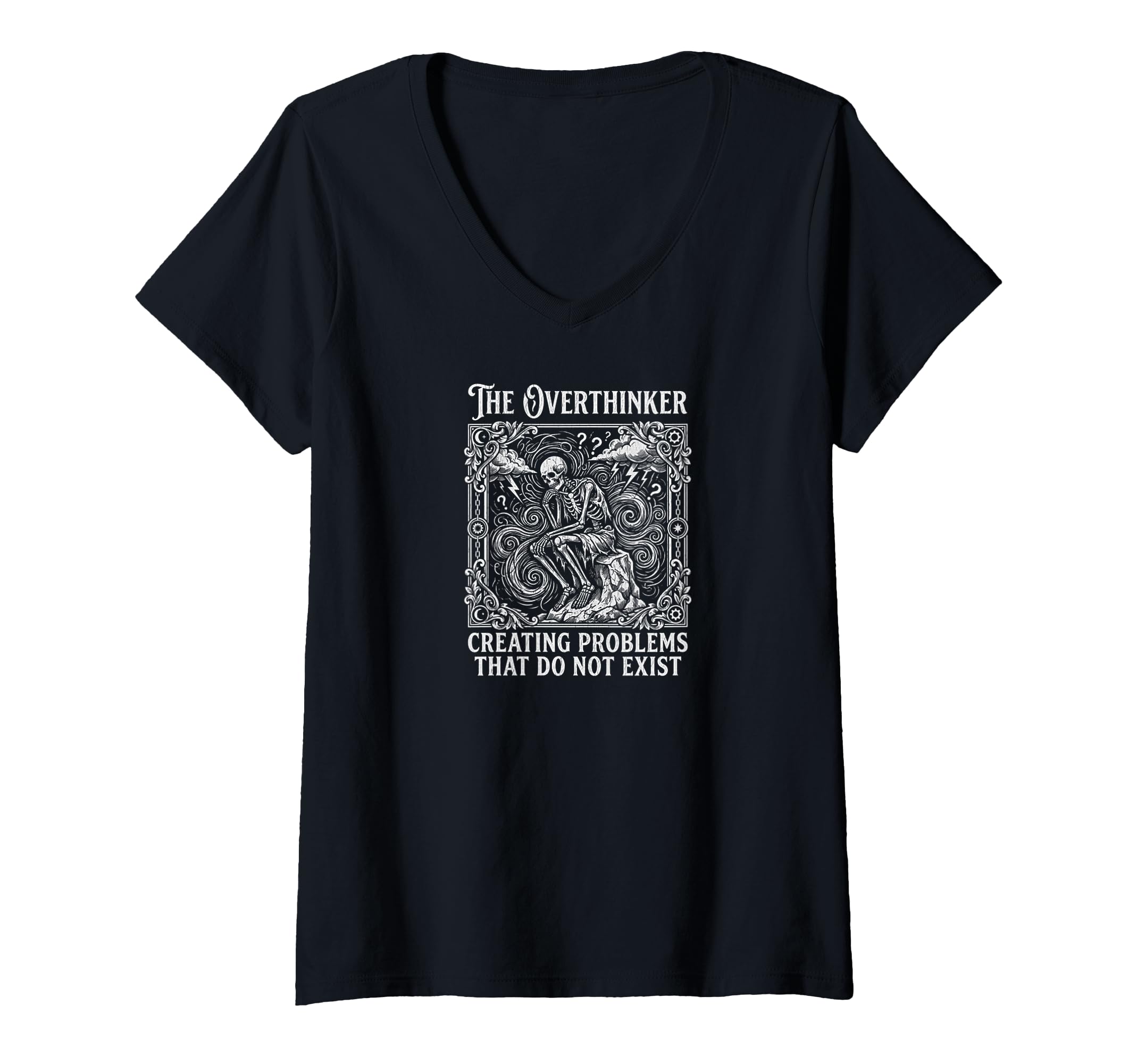 Womens Funny Overthinker Creating T-Shirt - Minimalist Print Men Women - T-Shirt, Sweatshirt, Hoodie