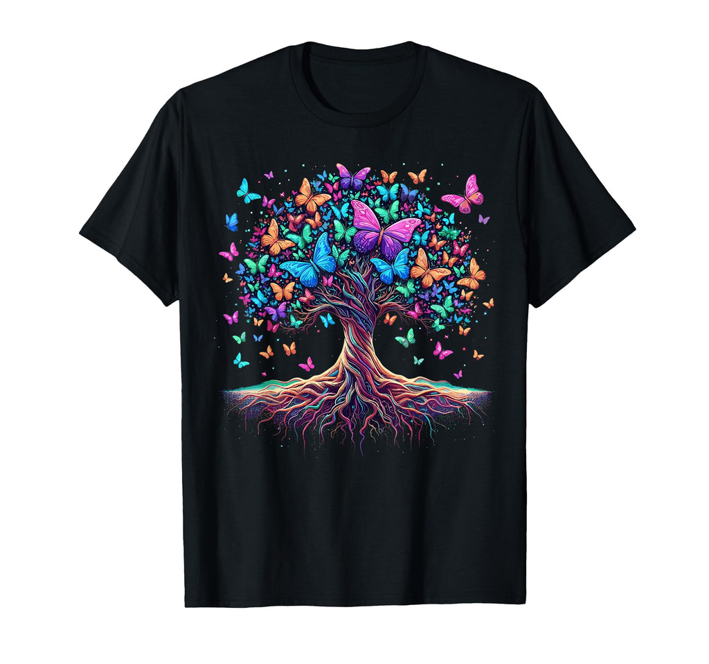 Butterfly Tree Nature T-Shirt - Unique Graphic Unisex - T-Shirt, Sweatshirt, Hoodie