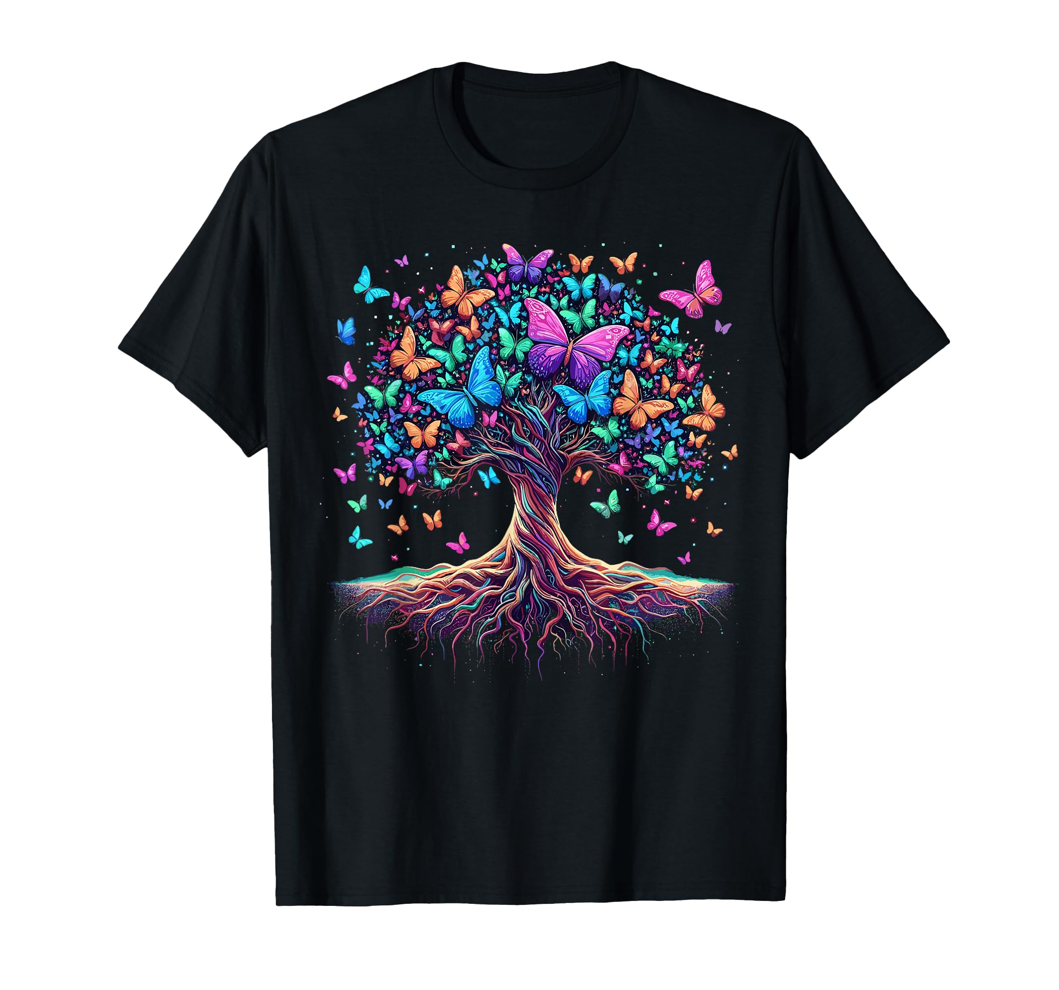 Butterfly Tree Nature T-Shirt - Unique Graphic Unisex - T-Shirt, Sweatshirt, Hoodie