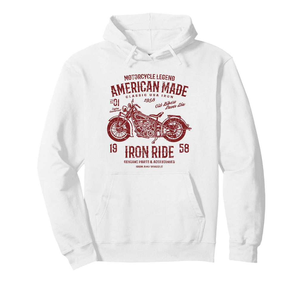American Motorcycle Distressed Hoodie - Aesthetic Graphic Men Women - T-Shirt, Sweatshirt, Hoodie
