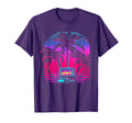 Palm Tree Vaporwave Retrowave Aesthetic T-Shirt - Custom Art Print Unisex - T-Shirt, Sweatshirt, Hoodie