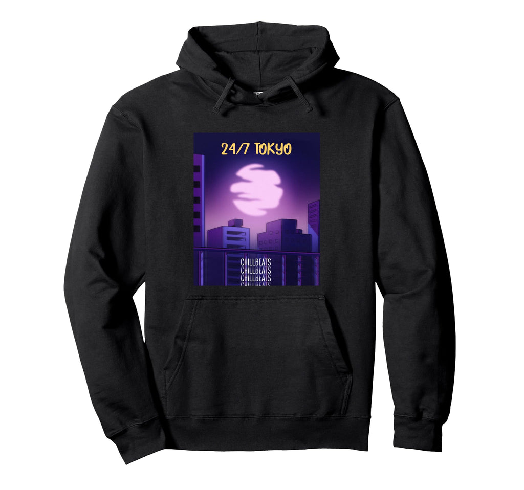 Aesthetic Tokyo 24 7 Lofi Hip Hop Hoodie - Aesthetic Graphic for Adults - T-Shirt, Sweatshirt, Hoodie