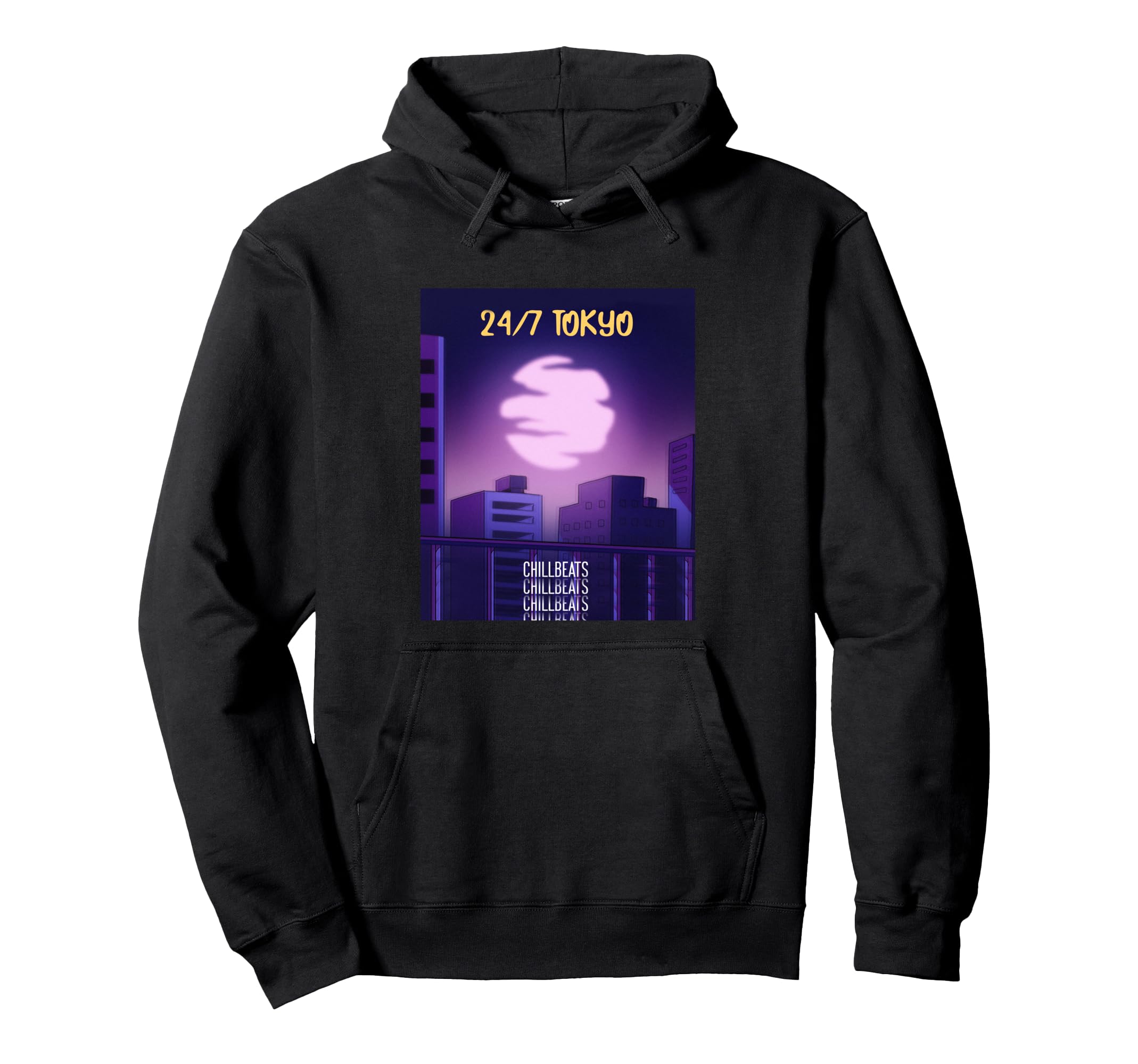Aesthetic Tokyo 24 7 Lofi Hip Hop Hoodie - Aesthetic Graphic for Adults - T-Shirt, Sweatshirt, Hoodie