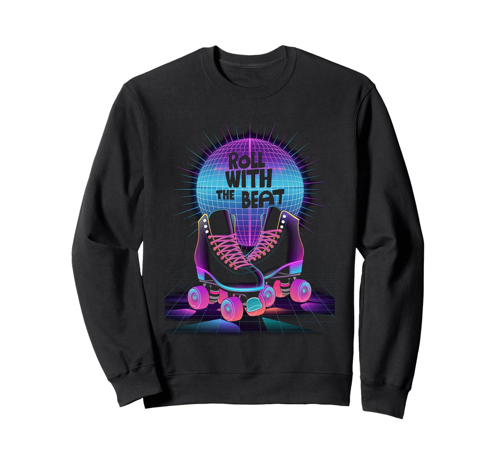 Rollerskates Roll Beat Funny 70S Sweatshirt - Minimalist Print Men Women - T-Shirt, Sweatshirt, Hoodie