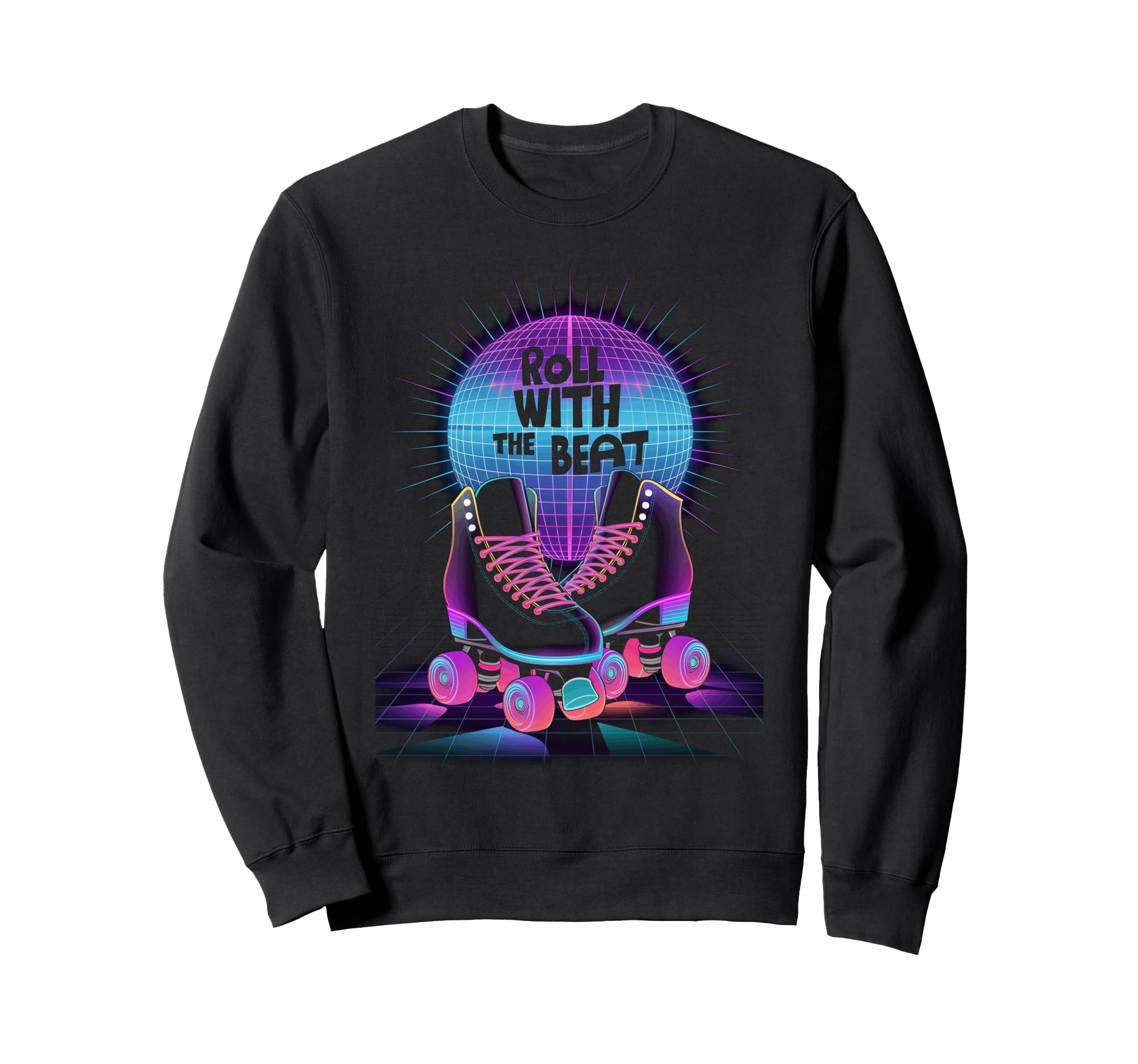 Rollerskates Roll Beat Funny 70S Sweatshirt - Minimalist Print Men Women - T-Shirt, Sweatshirt, Hoodie