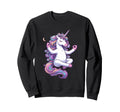 Meditation Unicorn Yoga Pose Sweatshirt - Trendy Graphic Men Women - T-Shirt, Sweatshirt, Hoodie
