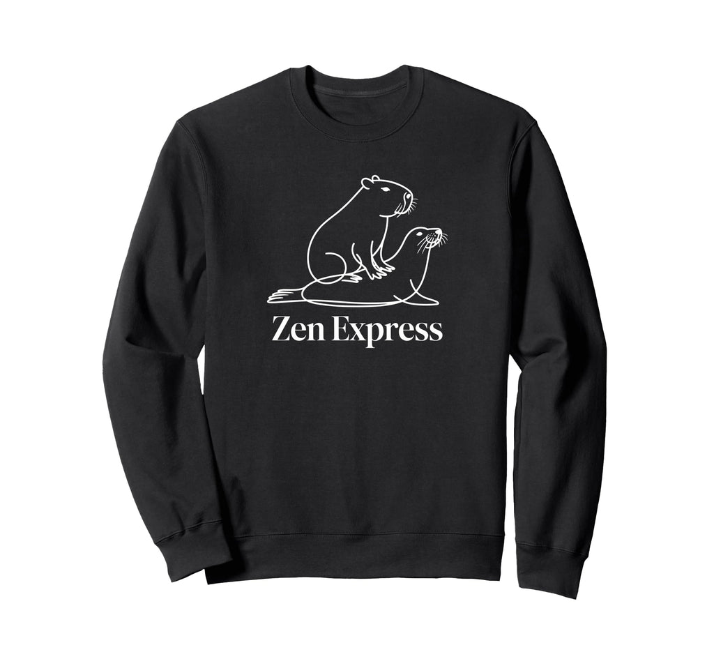 Zen Express Capybara Seal Calm Sweatshirt - Novelty Apparel Men Women - T-Shirt, Sweatshirt, Hoodie
