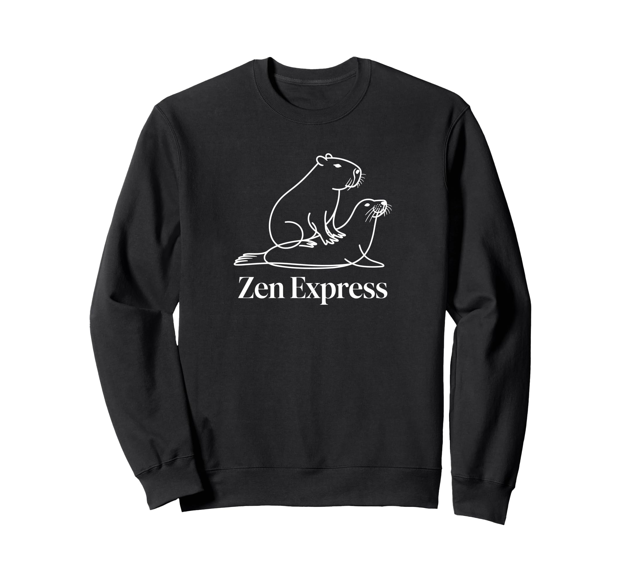Zen Express Capybara Seal Calm Sweatshirt - Novelty Apparel Men Women - T-Shirt, Sweatshirt, Hoodie