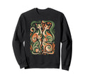 Mid Century Long Neck Cats 50S 60S Sweatshirt - Novelty Apparel for Adults - T-Shirt, Sweatshirt, Hoodie