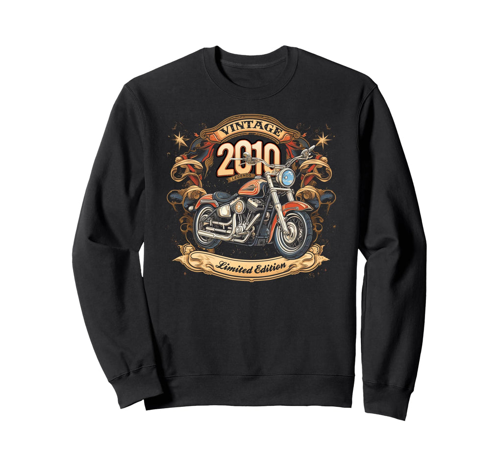 Born 2010 Motorcycle Lovers 15Th Sweatshirt - Fun Novelty Design Men Women - T-Shirt, Sweatshirt, Hoodie