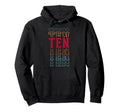 Ten 10Th Birthday Layered Text 10 Year Hoodie - Novelty Apparel Men Women - T-Shirt, Sweatshirt, Hoodie