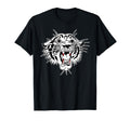 Roaring Tiger Bengal Blackwork T-Shirt - Minimalist Print Unisex - T-Shirt, Sweatshirt, Hoodie