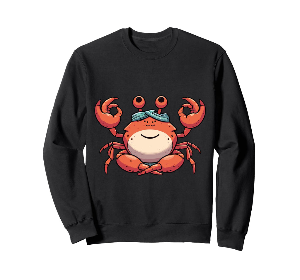 Meditation Crab Yoga Pose Sweatshirt - Casual Everyday Wear Men Women - T-Shirt, Sweatshirt, Hoodie