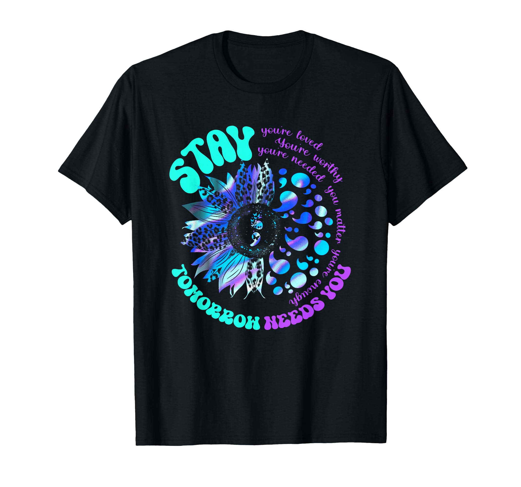 988 Suicide Prevention Stay T-Shirt - Fun Novelty Design for Adults - T-Shirt, Sweatshirt, Hoodie