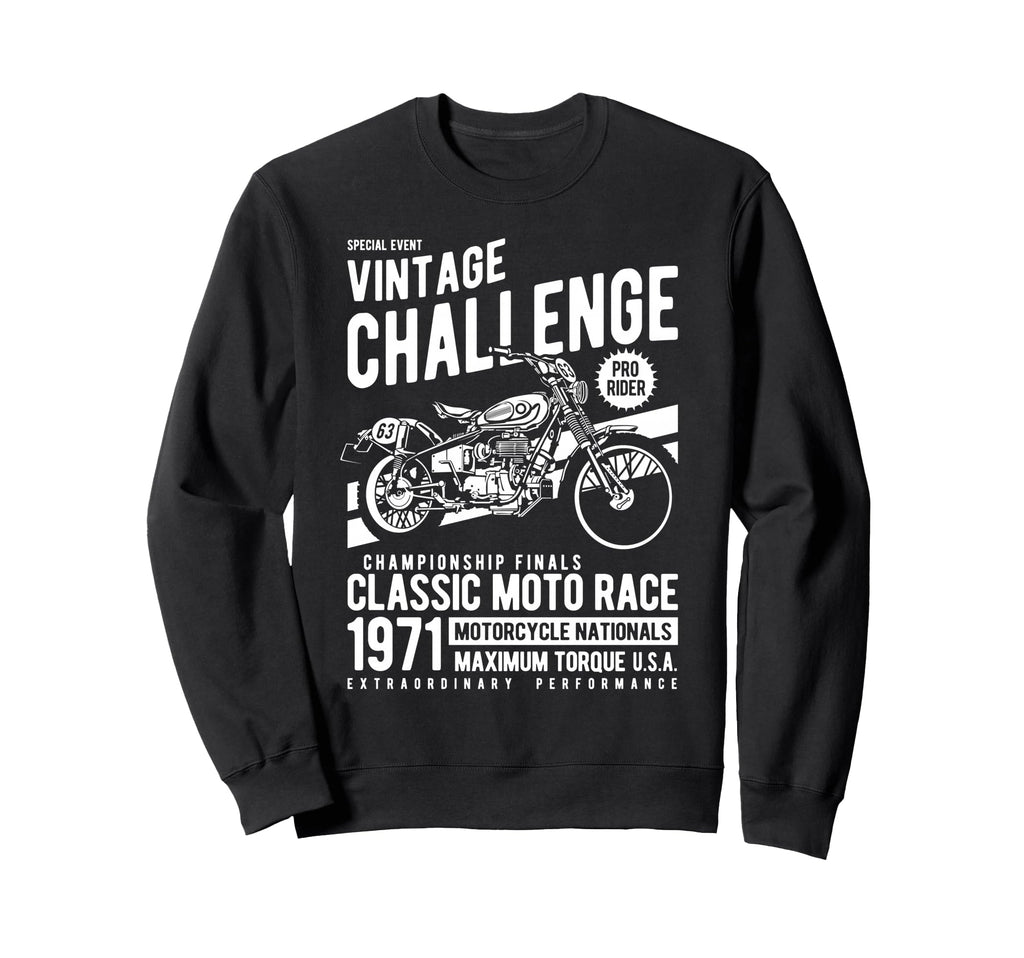 Challenge Motorcycle Race Sweatshirt - Streetwear Style for Adults - T-Shirt, Sweatshirt, Hoodie